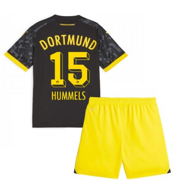 Borussia Dortmund Mats Hummels #15 Bortaställ Barn 2023-24 Kortärmad (+ Korta byxor)